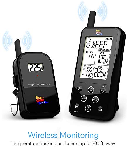 Maverick ET-733 Long Range Wireless Dual Probe BBQ Smoker Meat Thermometer Set