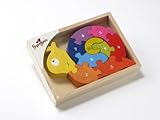 BeginAgain Number Snail Puzzle - Educational Wooden Number Puzzle - Kids 3 and Up