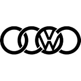 Audi Volkswagen emblem VW A4 A6 S4 GTI Jetta GLI window sticker vinyl decal