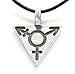 Pewter Transgender LGBT Gay Pride Triangle Pendant on Leather Necklace