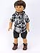 Grey and Black Boy Outfit for 18 inch Dolls