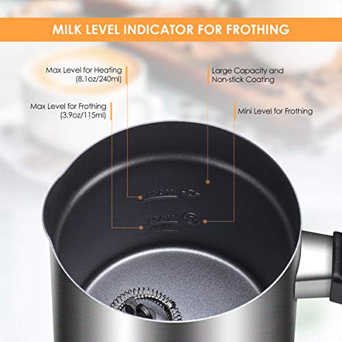 REDMOND Milk Frothers,Automatic Hot and Cold Foam Maker,Electric Milk