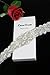 QueenDream Women's Elegant Ivory Ribbon Crystal Rhinestone Bridal Sash