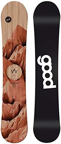 Goodboards Unisex's 4250709898354 Wooden Double Rocker Snowboard, Length-163 cm, Ash Red, One Size