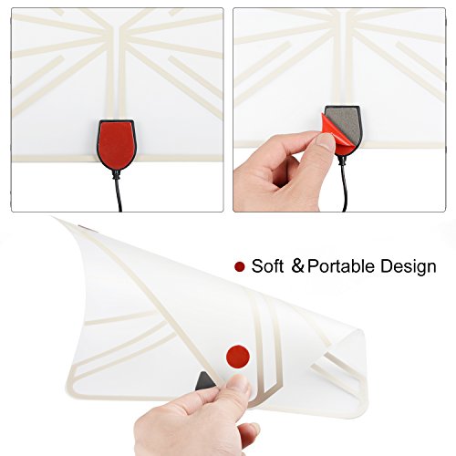 TV Antenna,LinkS 50 Miles Digital Indoor Amplified TV Antenna with Advanced Amplifier Signal Booster,Innovative Silver Paddle Extremely High Reception-2018 New Version