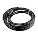 RORIO Bike Cable Lock, 4 Digit Security Resettable Combination Coiling Cable Bike Locks Without Mounting Bracket, 2 Feet x 1/2 Inch (Black)