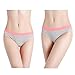 6-Pack G-string Low Waist Invisible No-Show Cotton Color Patchwork Sexy Thong Seamless Bikini Panties(L, green and red and black and gray and blue and hoary)