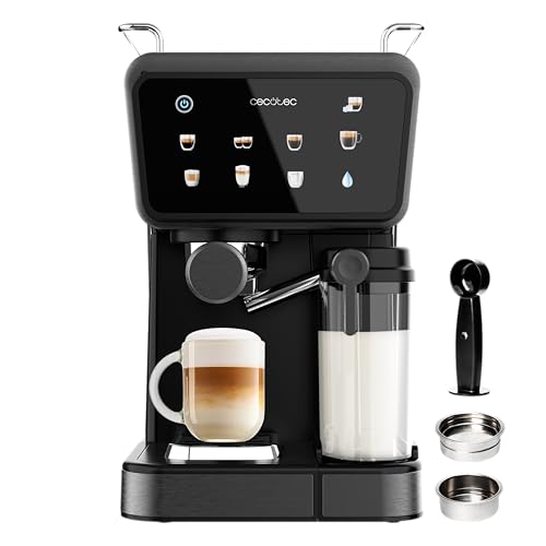 Cafetières Express Semi-automatiques Power Espresso Touch ColdBrew Latte. 1350W, 20 Bars, Froid, Tiède ou Chaud, Écran Tactile, Réservoir d'Eau 1,5L, Réservoir de Lait 500ml, Double Bras