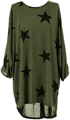 Women Tops Clearance! Seaintheson 2018 New Fashion Women Plus Size Tunic Tops Batwing Sleeve Stars Print Baggy Blouse