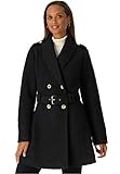 Jessica London Women's Plus Size Belted Boucle Coat Black,20