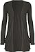 Fashion Womens Boyfriend Pocket Cardigan Shrug Sweater (M/L (10/12), CHARCOAL)