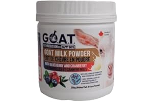 Happy Days Natural Goat Milk Powder 250g with Probiotics, Digestive Enzymes + Blueberry/Cranberry - Antioxidant & Digestive H