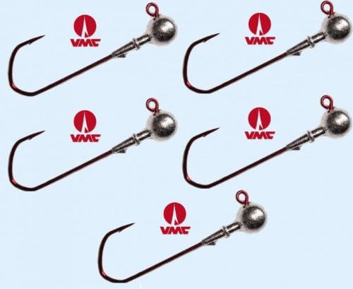 VMC Barbarian Jig Hook Jig Lures Round Head Pack of 5