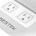 BESTEK Multiple USB Charger Multiple USB Charger with Fast Charging (5V/9V/12V),40W 5-Port Charging Station and 1700J 2 Surge Protected Power Strip (QDC5U2A)