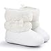 Ecosin(TM) Baby Bowknot Keep Warm Soft Sole Snow Boots Crib Prewalker Shoes Toddler (0~6Month, White)