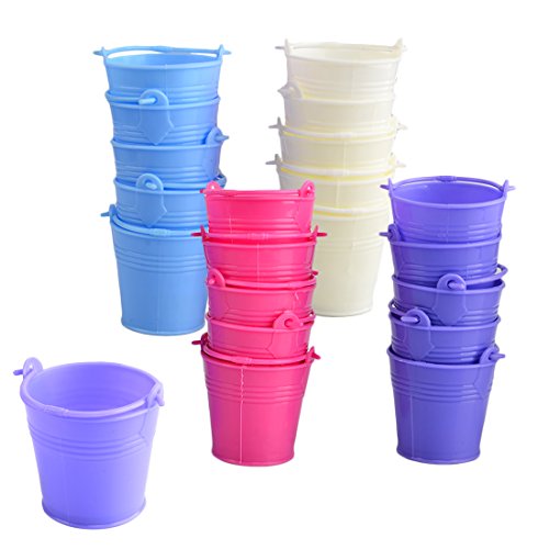 Candy Buckets,Hmane 20Pcs Mini Cute Colorful Candy Buckets Pails - Multicolored(shipped random)