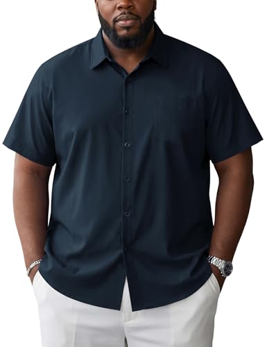 Big Tall Men Button Down Shirts Short