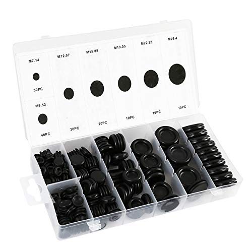 DEALPEAK 170PCS Assorted Rubber Grommet Assortment Set Electrical Conductor Wiring and Blanking Gasket Ring Grommets for Automotive, Plumbing, PC Hardware, Piano Repair - Thumbnail 4