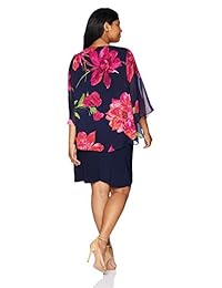 Tiana B - Vestido para mujer, talla grande, estampado de gasa