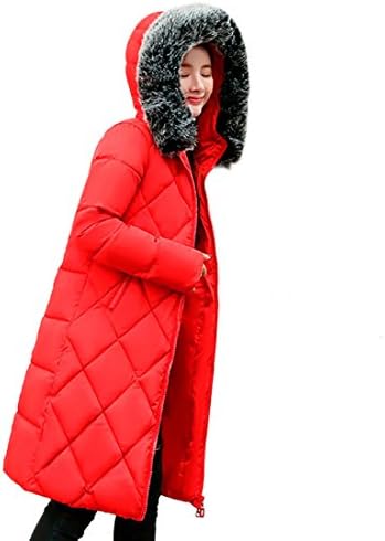 Yukong Women's Long Cotton Padded Coat Hooded Quilted Coat Winter Thicker Down Jacket Outwear