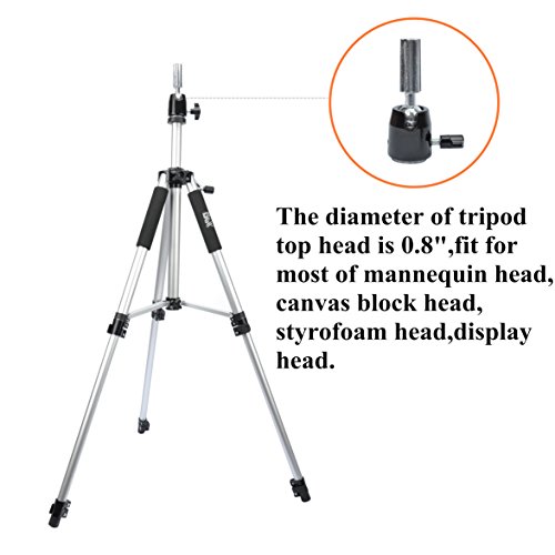 GEX Heavy Duty Canvas Block Head Tripod Cosmetology Training Doll Head