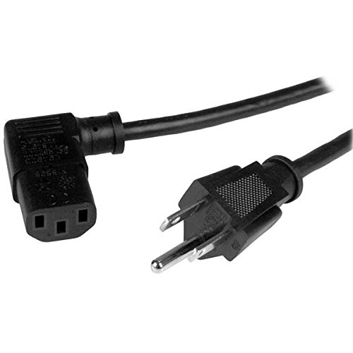 StarTech.com 3 ft Computer Power Cord - NEMA 5-15P to Right-Angle C13 - 18AWG - Right Angle C13 Power Cable (PXT101L3)