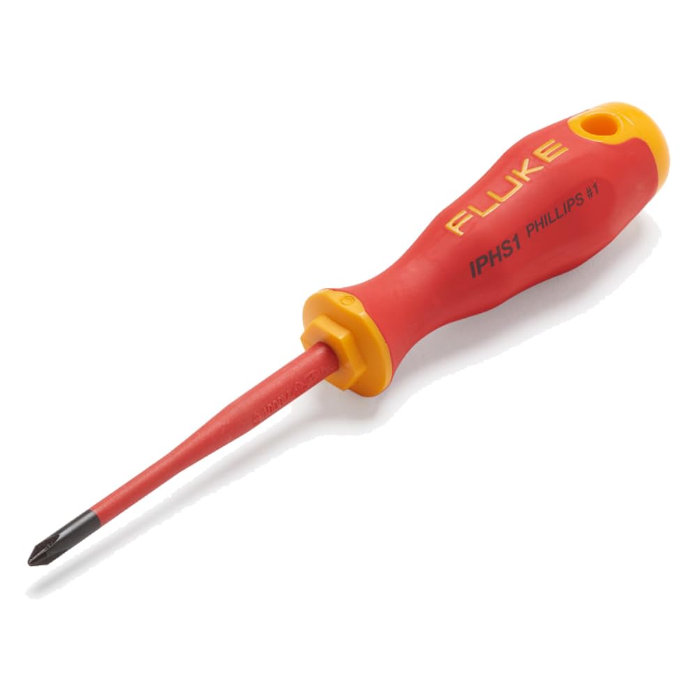 #1 Phillips screwdriver. Certified to 1000 V ac and 1500 V dc. IPHS1