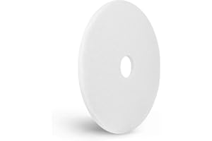 Virginia Abrasives 13” White Floor Maintenance Pads, Non-Woven Pads for Orbital Cleaning - Thick Polishing Replacement Pads, Ideal for Synthetic Floors, 5-Pack