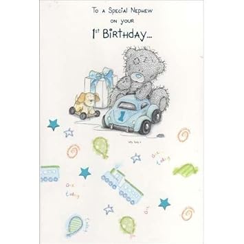 Nephew 1st Birthday Me To You Bear Card Amazon Co Uk Toys Games