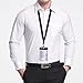 KUUQA Heavy Duty Name Badge Card Holder with Lanyard for Office and Exhibition 5 Pack