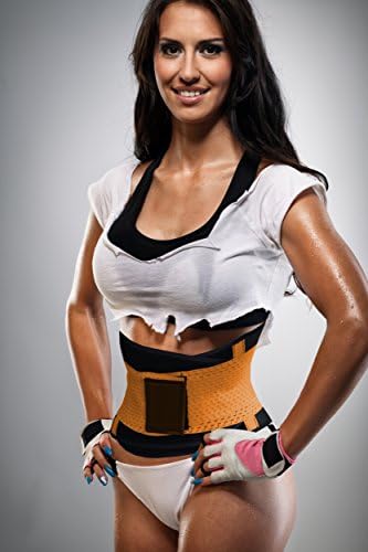 Faja Workout Slimming Belt for Back Pain and Lumbar Support-Orange-Xlarge