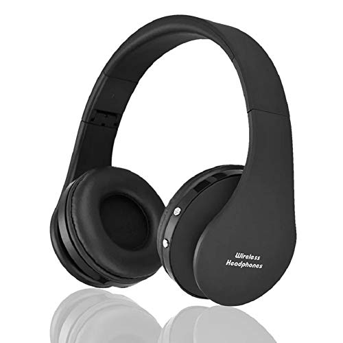 Bluetooth Over-Ear Headphones, Wireless Stereo Foldable Headphones Wireless and Wired Headsets with Built-in Mic for iPhone/Samsung/iPad/PC  (Black)