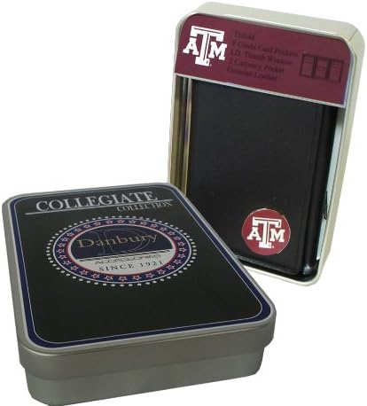 Danbury Men's Texas A &amp; M Trifold Wallet, Black, One Size