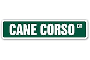 Cortan360 Cane Corso Street Sign Italian Mastiffs Breeder Groomer Kennel 8" Sticker Decal