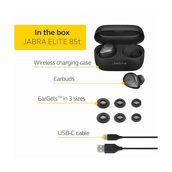 Jabra-Elite-85t-True-Wireless-Earbuds-Jabra-Advanced-Active-Noise-Cancellation-with-Long-Battery-Life-and-Powerful-Speakers-Wireless-Charging-Case-Titanium-Black Jabra Elite 85t True Wireless Earbuds - Jabra Advanced Active Noise Cancellation with Long Battery Life and Powerful…