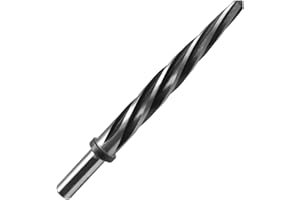 Saipor 5/8" Spiral Flute Reamer with 1/2 inch Shank, M2 HSS Bridge/Construction Reamer Taper Chucking Reamer Drill Bit Car/Ma
