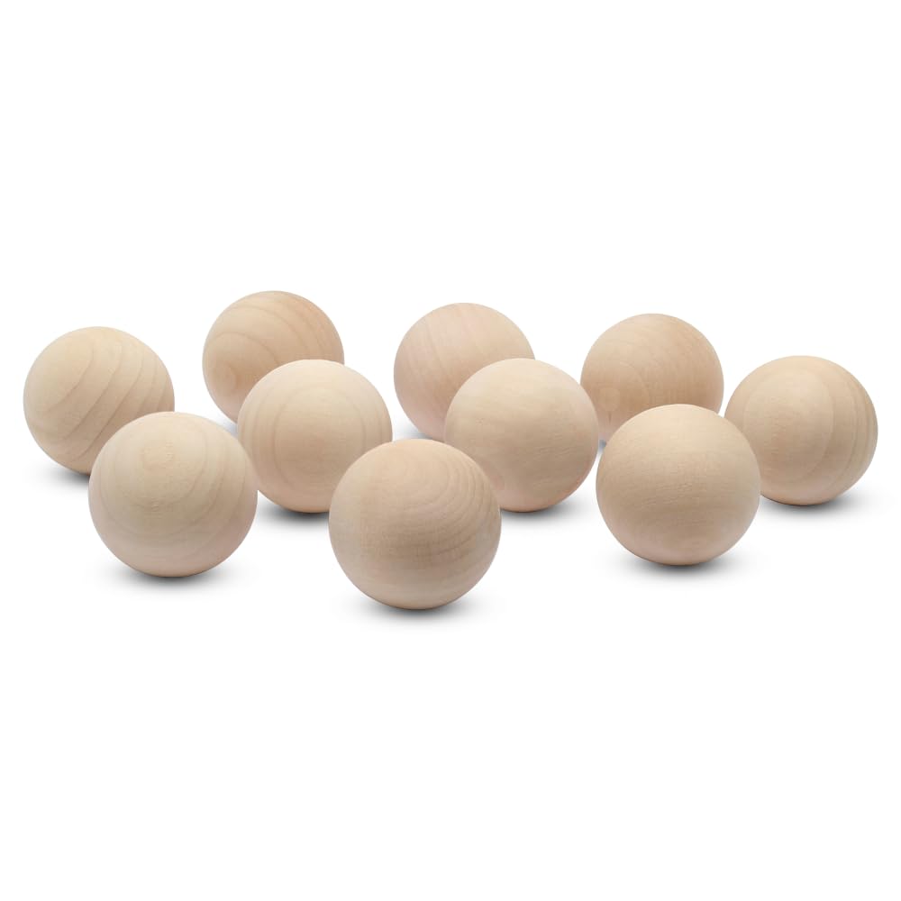 1-3/4 Inch Small Wood Balls, Pack of 25 Wooden Balls for Crafts and DIY Project, Hardwood Birch Wood Balls, by Woodpeckers Image
