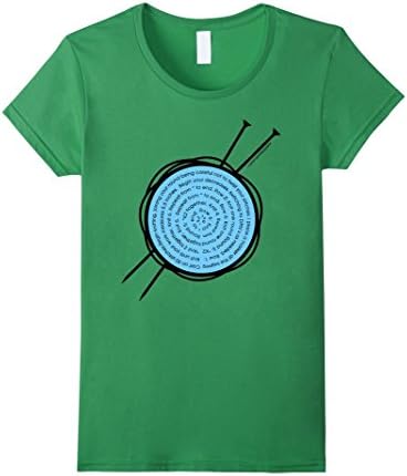 Womens Ball of Yarn Knitting T Shirt XL Grass