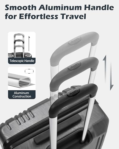 Coolife Luggage Expandable Suitcase PC+ABS with TSA Lock Spinner 20in24in28in (Grey, 3 Piece Set) Coolife Luggage Expandable Suitcase PC+ABS with TSA Lock Spinner 20in24in28in (Grey, 3 Piece Set)