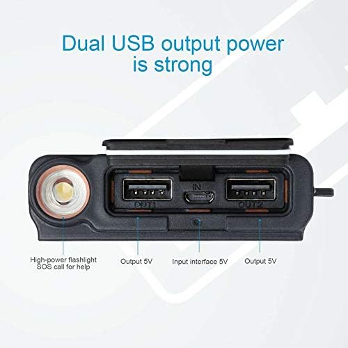 ningbao751 100000mAh Large Capacity Solar Panel Power Bank Outdoor Waterproof Battery Charger Power Supply for Smartphones