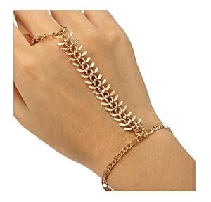 Gold ring attached to bracelet Clearance
