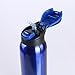 Omgogo Water Bottle,Stainless Steel Water Bottle, Double Wall Insulated,Thermos Water Bottle With Straw 16oz (Blue)