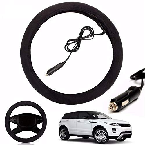 Zadin Heated Steering Wheel Cover,12V Universal Fit,Auto Steering Wheel Black Protector Cover with Heater,Premium Quality,Comfortable Feeling,Elegant Design - Thumbnail 6