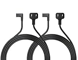 Pwr UL Listed 6 Ft Right Angle 2-Prong TV Power Cord for Samsung Tv, Ps2 Ps3 Slim, Ps4, Yamaha Sound Bar LED LCD TV Smart Monitor, Xbox One-S X, PS4 Console - 3903-000853 3903-000599