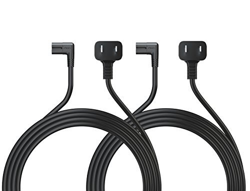 [UL Listed] Pwr+ IEC-60320 IEC320 C7 to NEMA 1-15P 2 PACK 6FT 2 Prong (Figure 8) Ac Wall Cable 2 Slot Power Cord L-Type for Led Lcd Tv, Samsung Lg Sharp; Canon Pixma, Hp Brother Epson Lexmark Printer, Ps2 Ps3 Slim, Ps4, Apple TV; Dell Sony Asus Laptop Charger