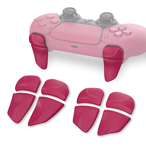 PlayVital Blade 2 Pairs Shoulder Buttons Extension Triggers for ps5 Controller, Game Improvement Adjusters for PS Portal Remote Player, Bumper Trigger Extenders for ps5 Edge Controller - Cosmic Red