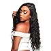 Dolago 360 Lace Frontal Wig Loose Curly Wave for Black Women Pre Plucked with Baby Hair, Glueless 180% Density 360 Lace Front Wig Brazilian Virgin 100% Human Hair Wigs Natural Color(Loose Wave,20inch)