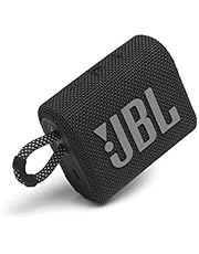 JBL Go 3: Portable Speaker with Bluetooth, Built-in Battery, Waterproof and Dustproof Feature - Black