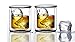 Strong | Double-Wall Insulated Tumbler Set by Sun's Tea (Tm) | 9oz | Double Rocks Glass Old Fashioned Whiskey Glasses - (set of 2) Borocilicate Drinking Glasses primary