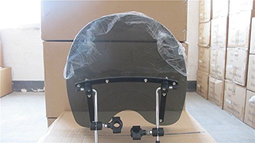 Smoke 18*16 Tinted Windshield for Kawasaki Yamaha Honda Suzuki Harley Motorcycle - Thumbnail 7